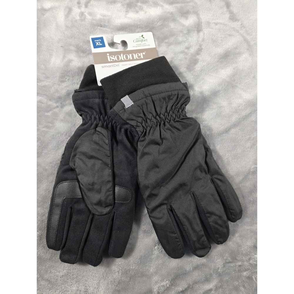 Isotoner Signature Smart DRI Water Repellent Smart Touch Men‎ XL Faux Fur Lined